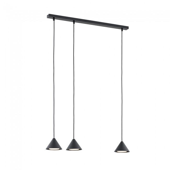 Lámpara de techo Lout NEgro (3 luces)