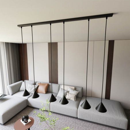 Ceiling lamp Lout Black (6 lights)