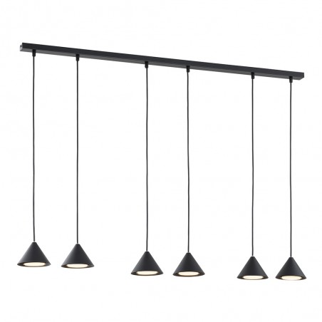 Lámpara de techo Lout NEgro (6 luces)