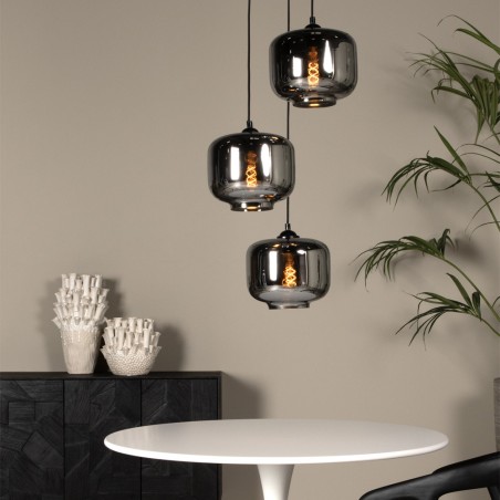 Cluster Pendant Lamp Medine Smoked (3 lights)