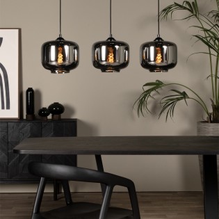 Regleta de techo Medine Fumé (3 luces)