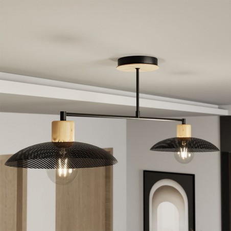 Lámpara de techo Briana Negro (2 luces)