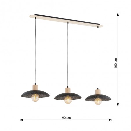 Ceiling lamp Briana Black (3 lights)