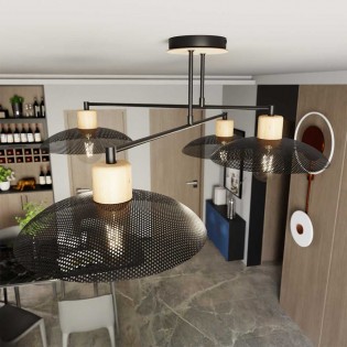 Ceiling lamp Briana Black (4 lights)