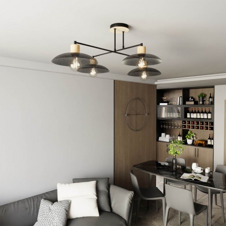 Ceiling lamp Briana Black (4 lights)