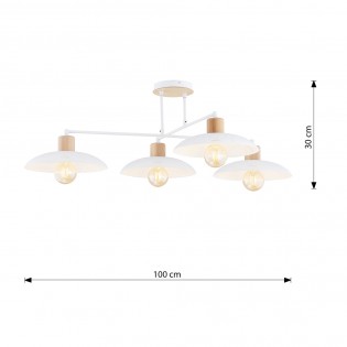 Lámpara de techo Briana Blanco (4 luces)