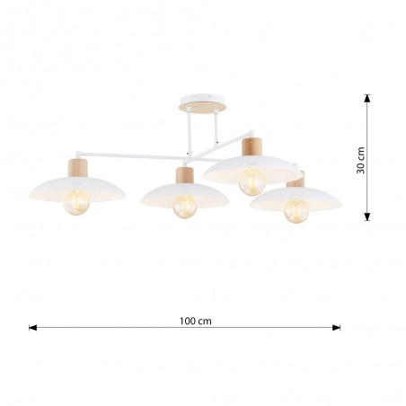 Ceiling lamp Briana White (4 lights)