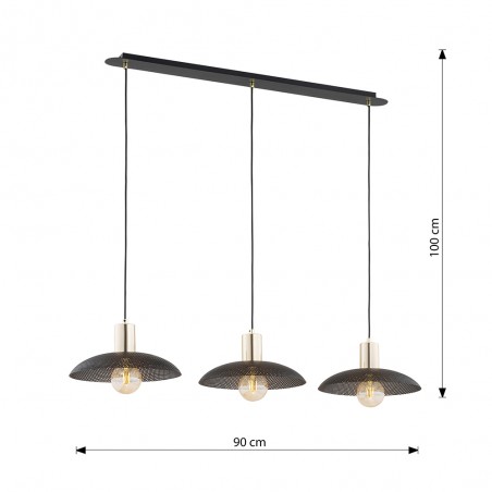 Ceiling lamp Cima Black (3 lights)