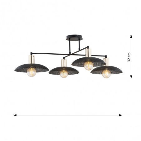 Ceiling lamp Cima Black (4 lights)