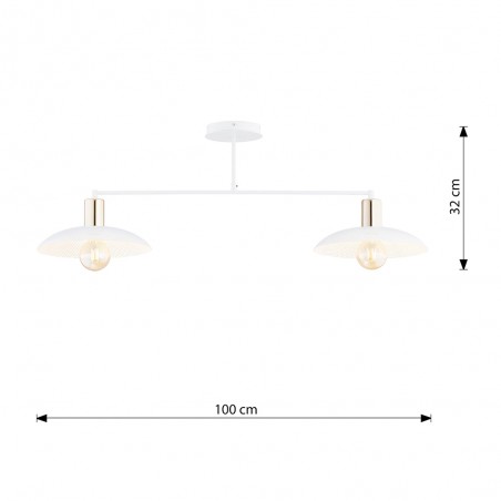 Ceiling lamp Cima White (2 lights)
