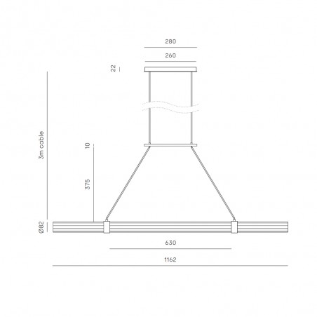Lámpara de techo LED Niro (30W)