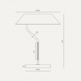 Lámpara de mesa LED Aider (9W)
