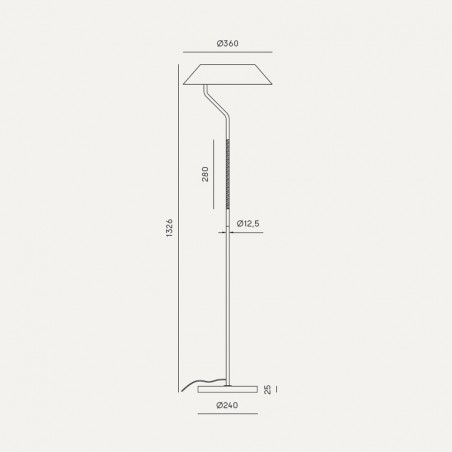 Lámpara de pie LED Aider (9W)