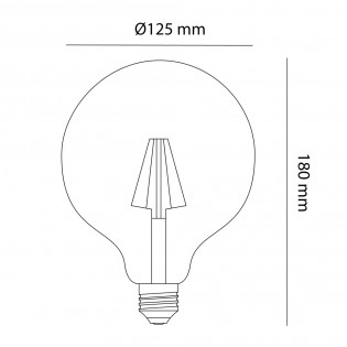 LED Bulb Light E27 G125 (12W - 6000K)