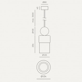 Lámpara de techo LED Glamm (9W)