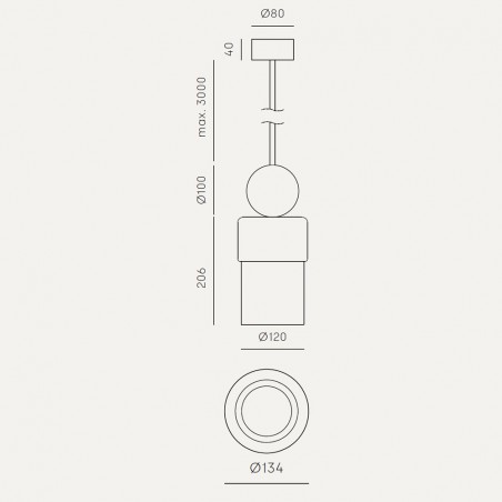 Lámpara de techo LED Glamm (9W)