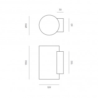 Wall Lamp Calp Brown