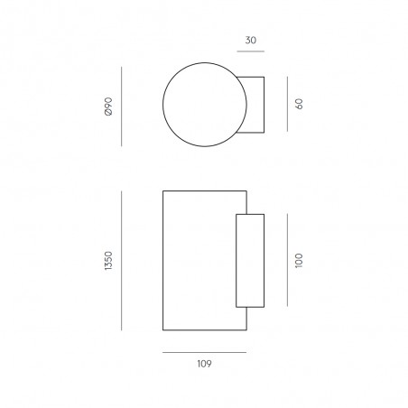 Wall Lamp Calp Brown