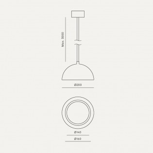 Lámpara colgante LED Big Dussa (9W)