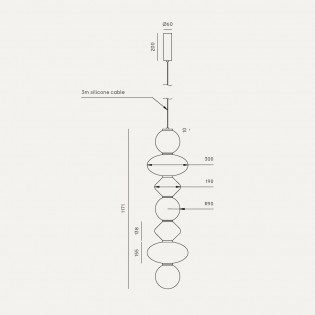 LED Pendant Lamp Mapi Vertical (30W)