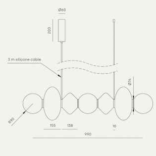 LED Pendant Lamp Mapi (30W)