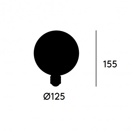 LED Bulb E27 G125 Mirror Effect Dim (6W)
