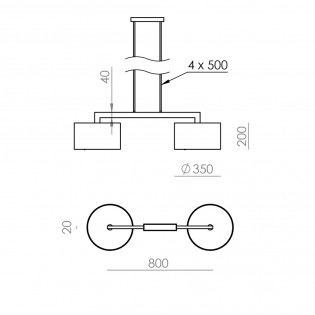 Pendant Lamp Rems (2 lights)