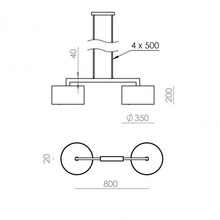 Pendant Lamp Rems (2 lights)
