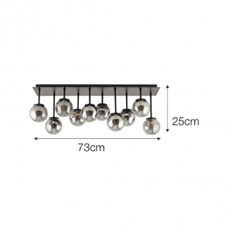 Lámpara de techo Julia II (10 luces)