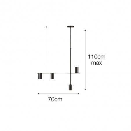 Ceiling lamp Mopani (4 lights)