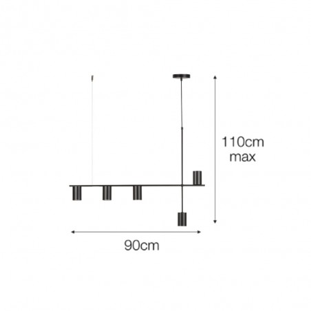 Ceiling lamp Mopani (5 lights)