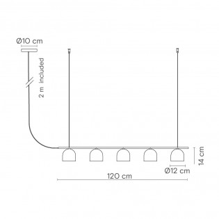 Ceiling lamp Rio (5 lights)