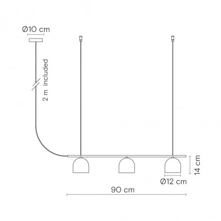 Ceiling lamp Rio (3 lights)