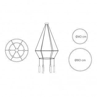 Chandelier Rose (6 lights)