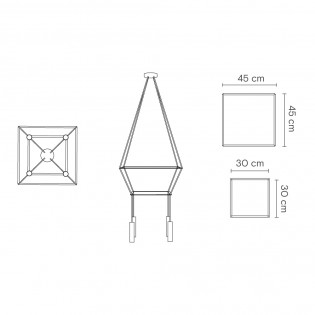 Chandelier Rose (4 lights)