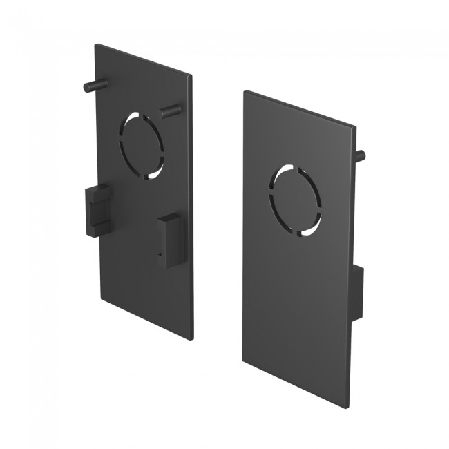 End caps for magnetic rail Exility