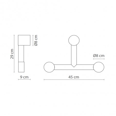 Aplique de pared LED Rigoberta Trio 2700K (12.4W)