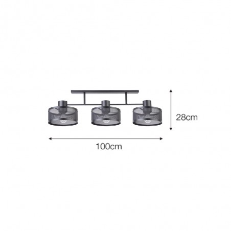 Plafón de techo Edge (3 Luces)