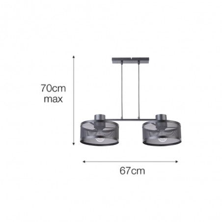 Lámpara colgante Edge (2 Luces)