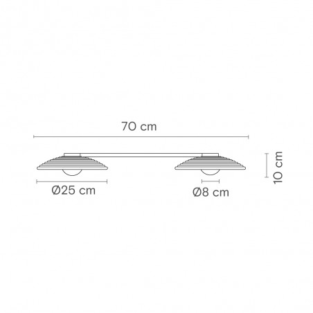 Ceiling Flush Light Randa Duo (2 lights)