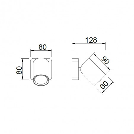 Aplique de pared orientable Sal