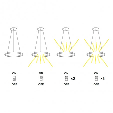 Lámpara colgante LED Riumar (60W+20W)