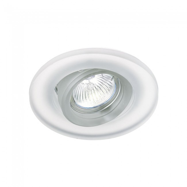 White tilting ceiling recessed luminaire
