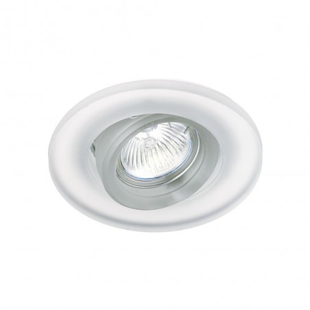 White tilting ceiling recessed luminaire