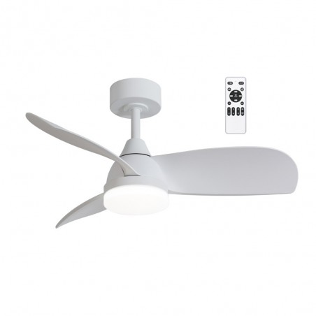 LED Ceiling Fan Borse White CCT Dim (18W)