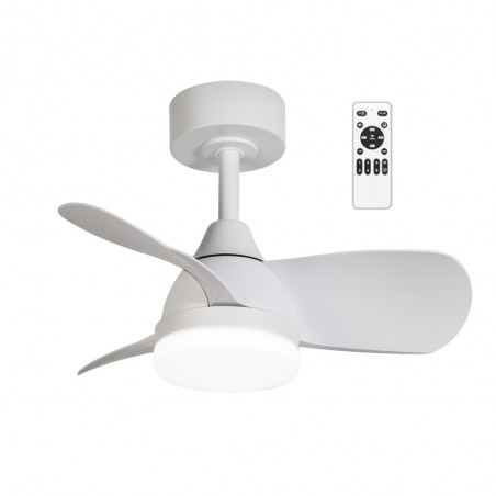 LED Ceiling Fan Borse Mini White CCT Dim (18W)