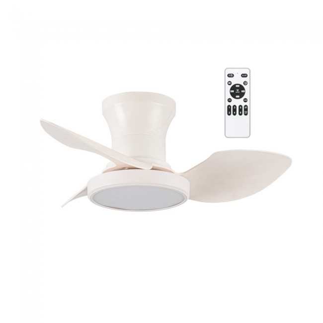 LED Ceiling Fan Milfero White CCT Dim (20W)