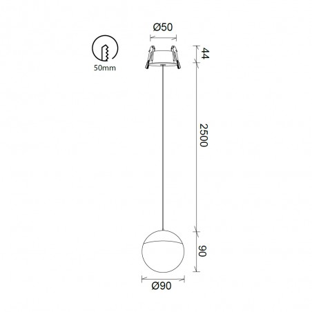 Lámpara de techo empotrable LED Kilda (10W)
