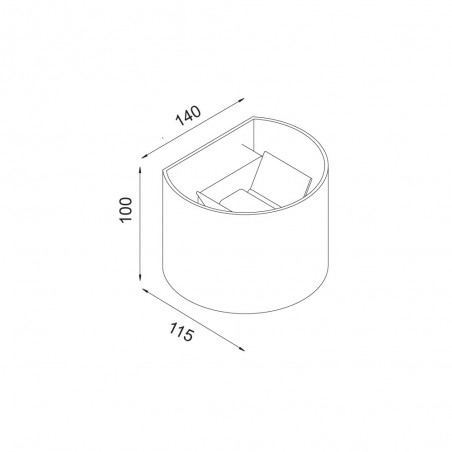 Aplique de exterior LED Davos II Dim (2x6W - 2700K)