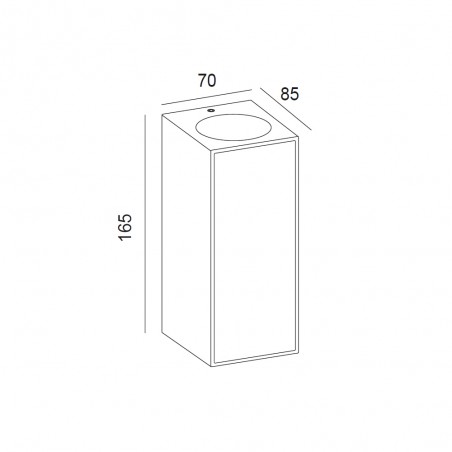 Aplique de pared de exterior Beret (2 luces)